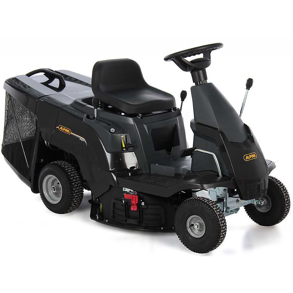alpina at2 66 qa tondeuse rider autoportée moteur 224 cm3 ramassage