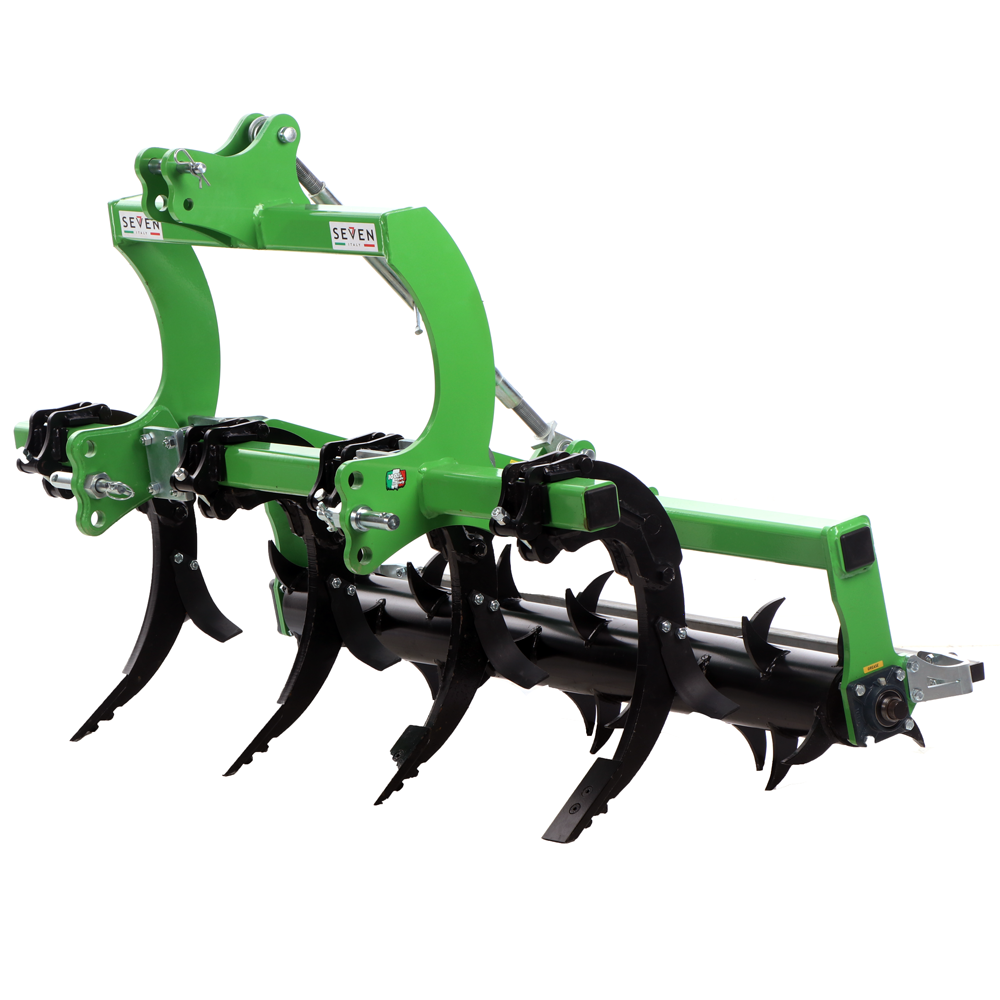 décompacteur agricole seven italy big à 4 dents 160 cm rouleau mécanique