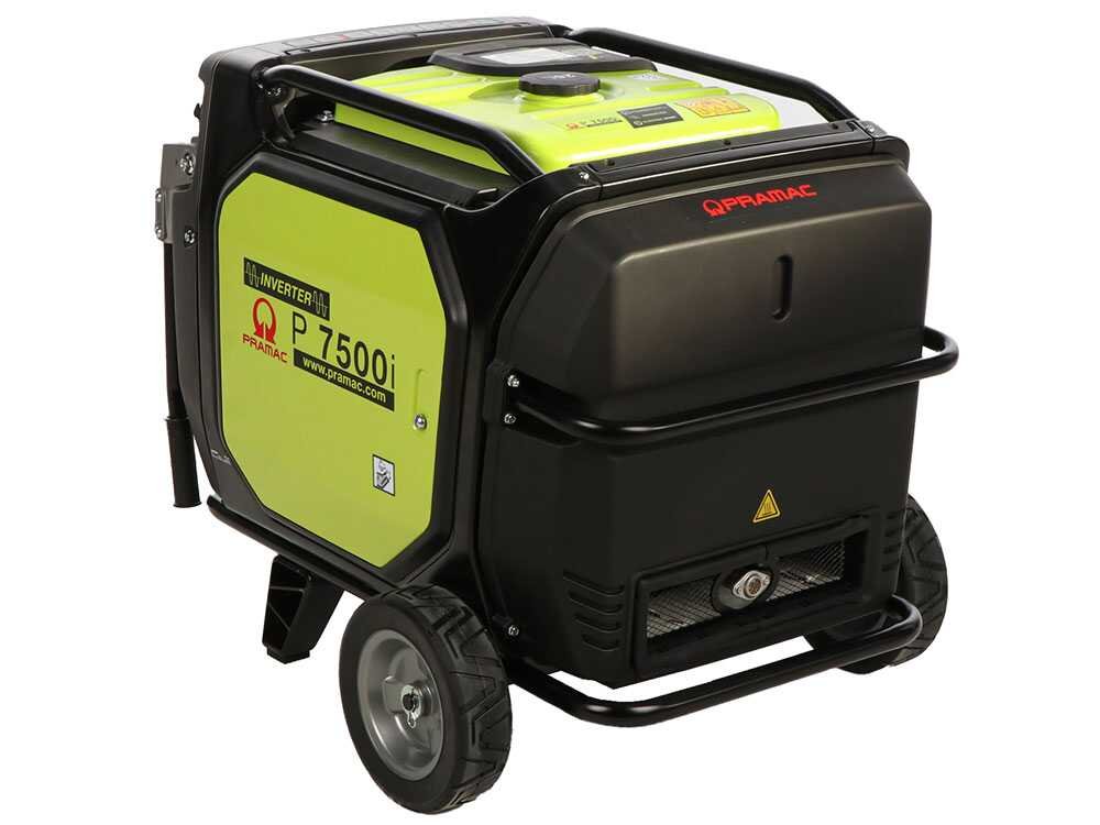 pramac p7500i groupe électrogène à inverter silencieux sur chariot 7 kw continu 6